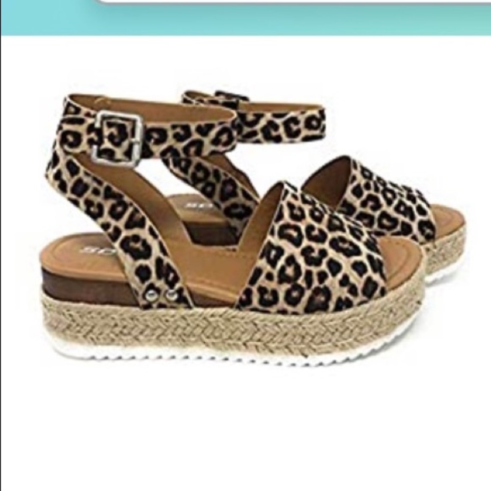 7.5 Platform Animal Print Sandals